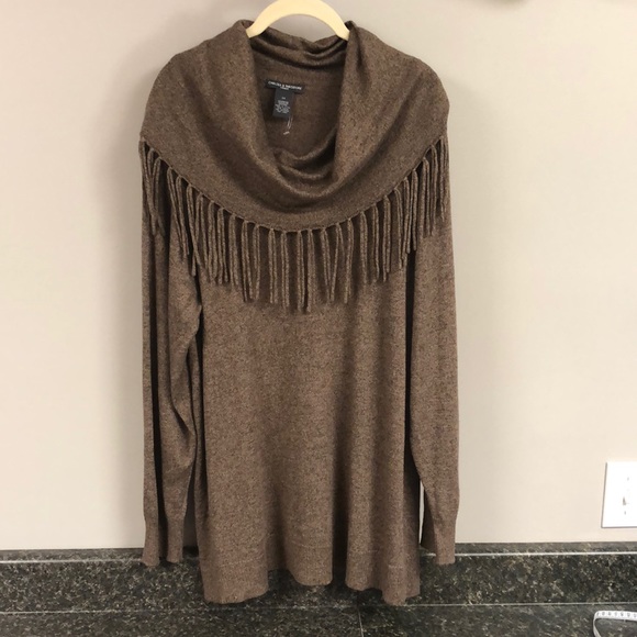 Nwot Chelsea Theodore Brown Fringe 